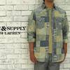 DENIM & SUPPLY Ralph Lauren パッチワーク ジャンブレ ウエスタンシャツ画像