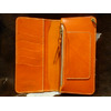 革蛸謹製 台形ロングワレットプレミアム イタリアンカラーレザー オレンジ画像