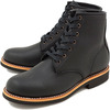 PISTOLERO 6&rdquo; Plain Lace Up BLACK 108-01画像
