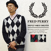 FRED PERRY  Vネックセーター Argyle V-Neck Sweater K1327画像