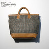 T.K GARMENT SUPPLY ROLLED DUAL HANDLE TOTE BAG Medium wool check画像