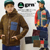 grn 60/40クロス&times;雪柄リバーシブルマウンテンパーカー GRN-213136A画像