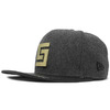 CROOKS&CASTLES GRECO LOGO SNAPBACK CHARCOALxBLACK NECC184画像