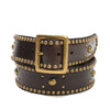 OLD YORK STUDDED BELT OY-002 BROWN画像