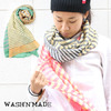 WASH'N'MADE PANEL BORDER SCARF 13FWWNM29画像