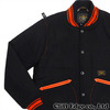 WTAPS VARSITY JACKET.WOOL.MELTON.HARRIS TWEED BLACK画像