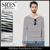 PROJECT SR'ES Boat Neck Border L/S Crew KNT00943画像