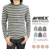 AVIREX DAILY L/S COTTON BORDER TEE 6143408画像