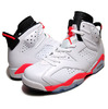 NIKE AIR JORDAN 6 RETRO WHITE/INFRARED-BLACK 384664-123画像