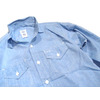 POST OVERALLS #1231N COTTON LINEN FEATHER NEW LIGHT SHIRTS/light blue画像