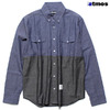 atmos SPLIT DUNGAREE SHIRT BLUE/BLACK ATS-NA-0001画像