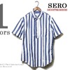 SERO カナダ製 ボールドストライプ 半袖プルオーバーシャツ SERO-003-NBS画像