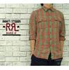 RRL チンスト&マチ付き コットン チェック シャツ画像
