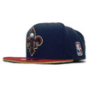 Mitchell & Ness NEW ORLEANS PELICANS FITTED CAP NAVYxRED LVMNNOP007画像