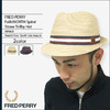 FRED PERRY FailsWORTH Spiral Straw Trilby Hat HW4609画像