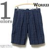 Workers SHORTS, MEN'S COTTON, Dark Madras画像