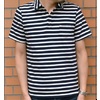 DENIME 1202-012 マリンボーダーポロシャツ画像