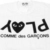 PLAY COMME des GARCONS PLAY フロントロゴハートブラック Tシャツ画像