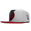 Mitchell & Ness PORTLAND TRAILBLAZERS XL LOGO SNAPBACK WHITExRED LVMNPTB021画像
