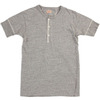 Homespun Knitwear STANDARD HENLEY SHORT SLEEVE mock twist jersey画像