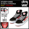 STUSSY × VANS OG Sk8-Hi LX White/Black VAULT VN-0OZEEEK画像