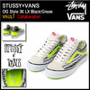 STUSSY × VANS OG Style 36 LX Black/Green VAULT VN-0SF5C4U画像
