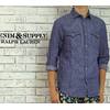 DENIM & SUPPLY Ralph Lauren コットン&times;リネン 後染め ウエスタン シャツ画像