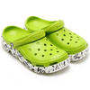 crocs DUET SPORT SPLATTER GRAPHIC CLOG VOLT GREEN/WHITE 15028-394画像