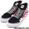 STUSSY × VANS OG SK8-Hi LX Black/8 Ball(White/Red)画像