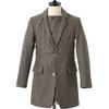 FRANK LEDER GREY LODEN WOOL COAT 421028画像
