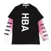 HOOD BY AIR. DOUBLE SLEEVE TEE BLACK HBAF14-KT54-CWB画像