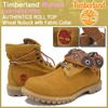 Timberland Womens EARTHKEEPERS AUTHENTICS ROLL TOP Wheat Nubuck with Fabric Collar 8259A画像