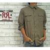 RRL メタルボタン チンスト&マチ ワーク シャツ画像