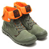PALLADIUM &times; ALPHA BAGGY ZIP MA-1 SAGE/ORANGE 03224-378画像