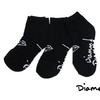 Diamond Supply Co. OG SCRIPT ANKLE SOCKS BLACK画像