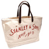 STANLEY & SONS STANDARD LOGO TOTE(L) MADE IN U.S.A./natural x red画像