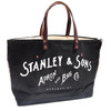 STANLEY & SONS STANDARD LOGO TOTE(L) MADE IN U.S.A./black x white画像
