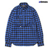 atmos PLAID SPORT B.D. SHIRT BLUE/BLACK ATS-NF-0002-1画像