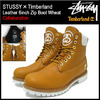 STUSSY × Timberland Leather 6inch Zip Boot Wheat 6237A画像
