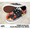 VANS TODDLER Authentic (Floral) Black/True White VN-0XFXE08画像