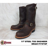 CHIPPEWA 11" ENGINEER BOOT BRIAR PITSTOP TUMBLED FULL GRAIN LEATHER STEEL TOE 1901M69画像