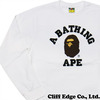 A BATHING APE COLLEGE LONG SLEEVE TEE WHITE 1A70-111-041画像