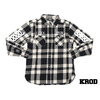 KROD CHAIN LINK L/S FLANNEL SHIRT BLACKxWHITE画像