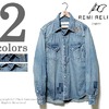REMI RELIEF スカルスタッズ デニムウェスタンシャツ RN1415-3139画像