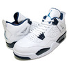 NIKE AIR JORDAN 4 RETRO LS WHITE/LEGEND BLUE-MIDNIGHT NAVY 314254-107画像