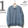 REMI RELIEF インディゴ裏毛スペシャル加工クルーネックスウェット RN1516-9139画像
