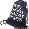 FORTY PERCENT AGAINST RIGHTS/40% PG-13/GYM SACK NAVY画像