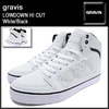 gravis LOWDOWN HI CUT White/Black 14165101-036画像