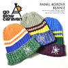 go slow caravan PANEL BORDER BEANIE 312901画像