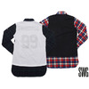 SWAGGER TARTAN CHECK LONG SWITCH FLANNEL SHIRTS画像